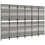 Casa si Gradina - Decoratiuni - Pereti despartitori si paravane - Separator de camera cu 6 panouri, poliratan, model țesătură cu linii, mărime 294x180 cm - Infinity.ro