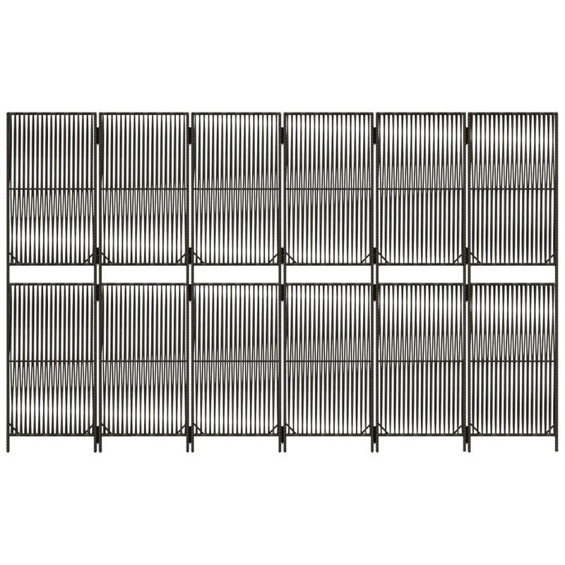 Casa si Gradina - Decoratiuni - Pereti despartitori si paravane - Separator de camera cu 6 panouri, poliratan, model țesătură cu linii, mărime 294x180 cm - Infinity.ro