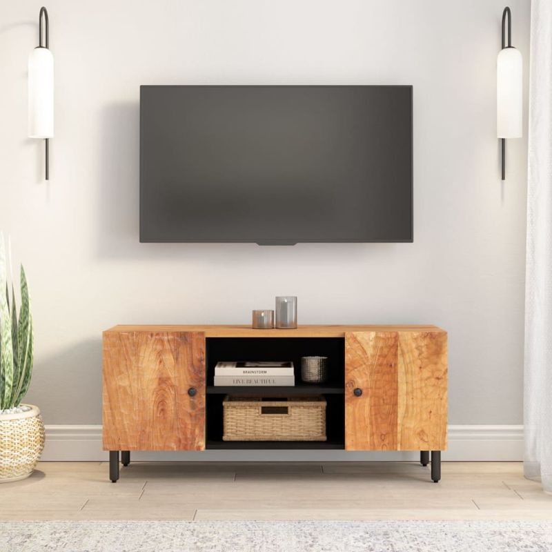 Casa si Gradina - Mobilier - Comode si corpuri - Comode - Comoda TV, 105x33x46 cm, lemn masiv de acacia - Infinity.ro