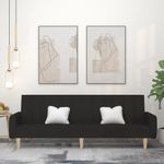 Casa si Gradina - Mobilier - Canapele si coltare - Canapele - Canapea extensibila cu 2 locuri, negru, material textil - Infinity.ro