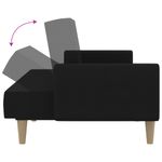 Casa si Gradina - Mobilier - Canapele si coltare - Canapele - Canapea extensibila cu 2 locuri, negru, material textil - Infinity.ro