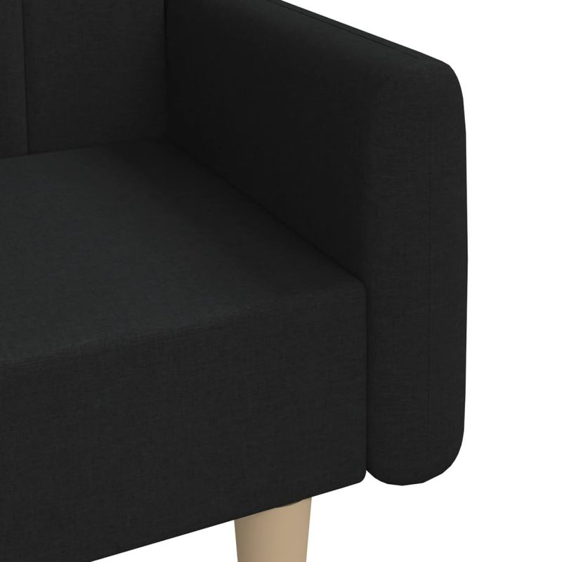 Casa si Gradina - Mobilier - Canapele si coltare - Canapele - Canapea extensibila cu 2 locuri, negru, material textil - Infinity.ro