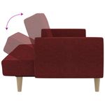 Casa si Gradina - Mobilier - Canapele si coltare - Canapele - Canapea extensibila cu 2 locuri, rosu vin, material textil - Infinity.ro