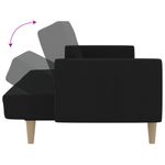 Casa si Gradina - Mobilier - Canapele si coltare - Canapele - Canapea extensibila cu 2 locuri, negru, material textil - Infinity.ro