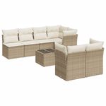 Casa si Gradina - Gradina si terasa - Mobilier exterior - Seturi mobila gradina - Set canapele de gradina, 8 piese, cu perne, bej, poliratan - Infinity.ro