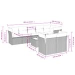 Casa si Gradina - Gradina si terasa - Mobilier exterior - Seturi mobila gradina - Set canapele de gradina, 9 piese, cu perne, bej, poliratan - Infinity.ro