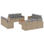 Casa si Gradina - Gradina si terasa - Mobilier exterior - Seturi mobila gradina - Set canapele de gradina, 13 piese, cu perne, bej, poliratan - Infinity.ro