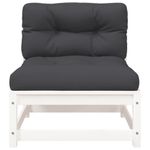 Casa si Gradina - Gradina si terasa - Mobilier exterior - Canapele si fotolii gradina - Canapea de gradina cu 2 locuri, cu perne, alb, lemn masiv pin - Infinity.ro