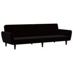 Casa si Gradina - Mobilier - Canapele si coltare - Canapele - Canapea extensibila cu 2 locuri, negru, catifea - Infinity.ro