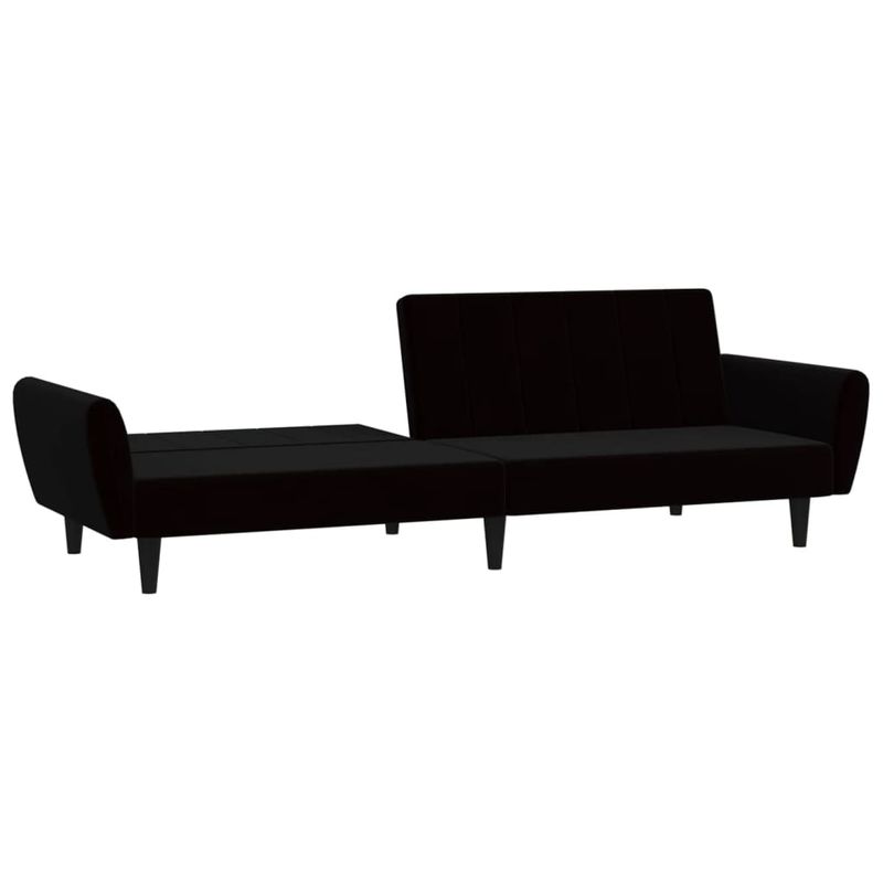 Casa si Gradina - Mobilier - Canapele si coltare - Canapele - Canapea extensibila cu 2 locuri, negru, catifea - Infinity.ro