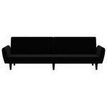 Casa si Gradina - Mobilier - Canapele si coltare - Canapele - Canapea extensibila cu 2 locuri, negru, catifea - Infinity.ro
