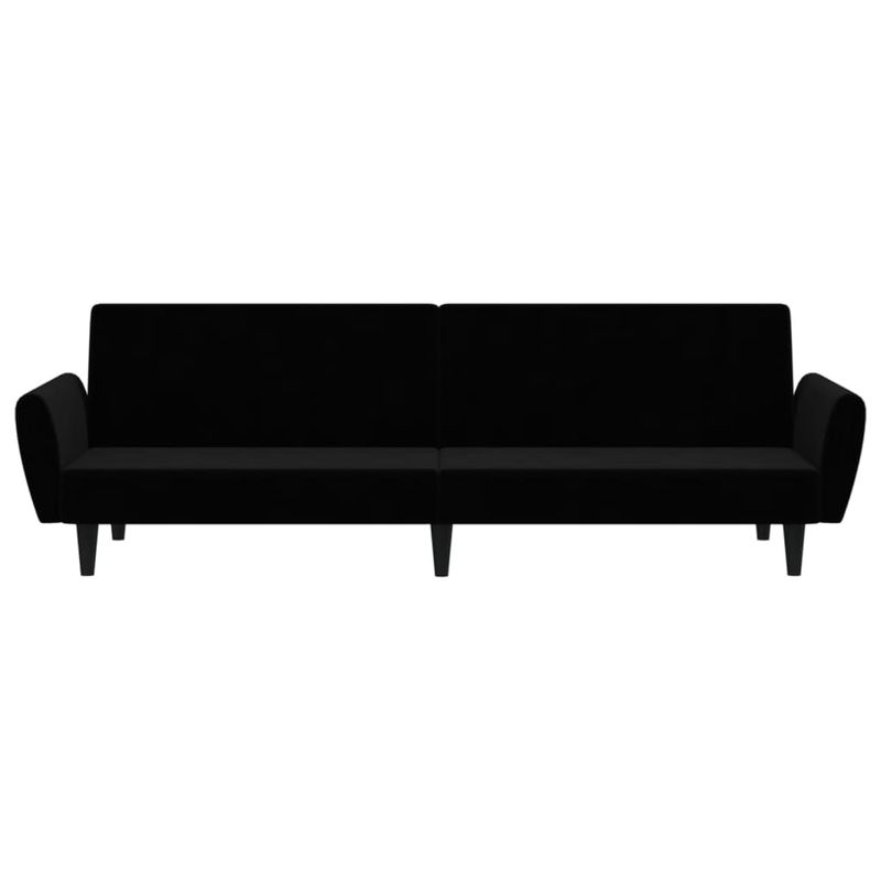 Casa si Gradina - Mobilier - Canapele si coltare - Canapele - Canapea extensibila cu 2 locuri, negru, catifea - Infinity.ro