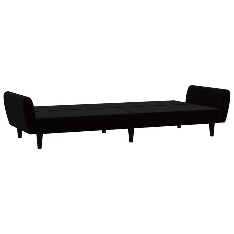 Casa si Gradina - Mobilier - Canapele si coltare - Canapele - Canapea extensibila cu 2 locuri, negru, catifea - Infinity.ro