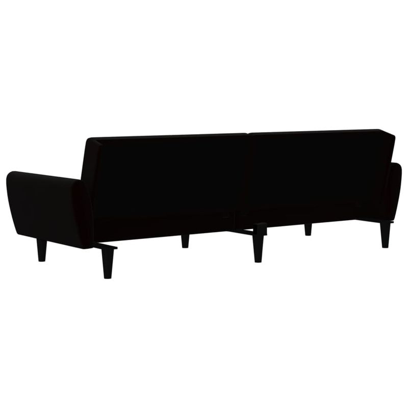 Casa si Gradina - Mobilier - Canapele si coltare - Canapele - Canapea extensibila cu 2 locuri, negru, catifea - Infinity.ro