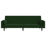 Casa si Gradina - Mobilier - Canapele si coltare - Canapele - Canapea extensibila cu 2 locuri, 2 perne, verde inchis catifea - Infinity.ro