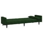 Casa si Gradina - Mobilier - Canapele si coltare - Canapele - Canapea extensibila cu 2 locuri, 2 perne, verde inchis catifea - Infinity.ro