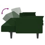 Casa si Gradina - Mobilier - Canapele si coltare - Canapele - Canapea extensibila cu 2 locuri, 2 perne, verde inchis catifea - Infinity.ro