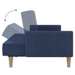 Casa si Gradina - Mobilier - Canapele si coltare - Canapele - Canapea extensibila cu 2 locuri, albastru, material textil - Infinity.ro