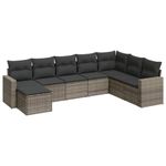 Casa si Gradina - Gradina si terasa - Mobilier exterior - Canapele si fotolii gradina - Set canapele de gradina cu perne, 8 piese, gri, poliratan - Infinity.ro