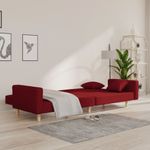 Casa si Gradina - Mobilier - Canapele si coltare - Canapele - Canapea extensibila cu 2 locuri, 2 perne, rosu vin, textil - Infinity.ro