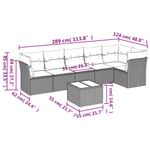 Casa si Gradina - Gradina si terasa - Mobilier exterior - Seturi mobila gradina - Set canapele de gradina, 7 piese, cu perne, gri, poliratan - Infinity.ro