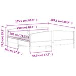 Casa si Gradina - Mobilier - Paturi si accesorii - Paturi - Cadru pat cu tablie 200x200 cm, alb, lemn masiv de pin - Infinity.ro