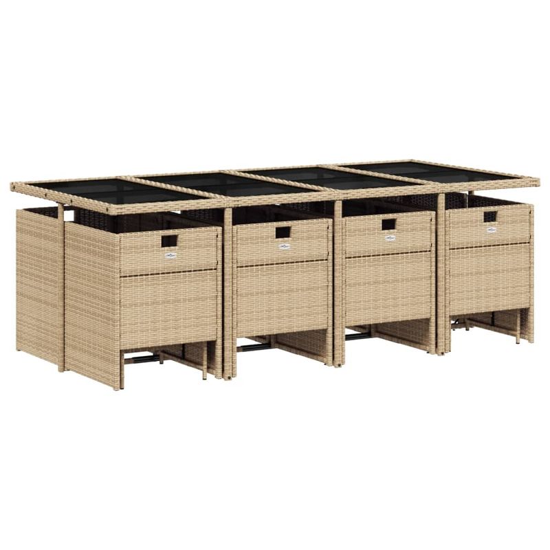 Casa si Gradina - Gradina si terasa - Mobilier exterior - Seturi mobila gradina - Set mobilier gradina cu perne, 13 piese, bej combinat poliratan - Infinity.ro