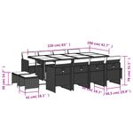 Casa si Gradina - Gradina si terasa - Mobilier exterior - Seturi mobila gradina - Set mobilier gradina cu perne, 13 piese, bej combinat poliratan - Infinity.ro