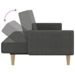 Casa si Gradina - Mobilier - Canapele si coltare - Canapele - Canapea extensibila cu 2 locuri, gri inchis, textil - Infinity.ro