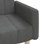 Casa si Gradina - Mobilier - Canapele si coltare - Canapele - Canapea extensibila cu 2 locuri, gri inchis, textil - Infinity.ro