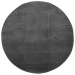 Casa si Gradina - Textile si covoare - Covoare - Covoare casa - Covor "IZA" aspect scandinav, cu fire scurte, antracit, Ø 120cm - Infinity.ro