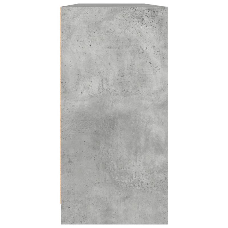 Casa si Gradina - Mobilier - Biblioteci si rafturi - Biblioteci - Biblioteca cu usi, gri beton, 204x37x75 cm, lemn compozit - Infinity.ro