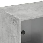 Casa si Gradina - Mobilier - Biblioteci si rafturi - Biblioteci - Biblioteca cu usi, gri beton, 204x37x75 cm, lemn compozit - Infinity.ro