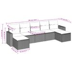 Casa si Gradina - Gradina si terasa - Mobilier exterior - Canapele si fotolii gradina - Set canapele de gradina, 7 piese, cu perne, bej, poliratan - Infinity.ro