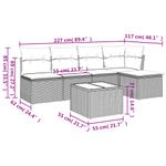 Casa si Gradina - Gradina si terasa - Mobilier exterior - Seturi mobila gradina - Set mobilier de gradina cu perne, 6 piese, negru, poliratan - Infinity.ro