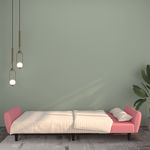 Casa si Gradina - Mobilier - Canapele si coltare - Canapele - Canapea extensibila cu 2 locuri, roz, catifea - Infinity.ro