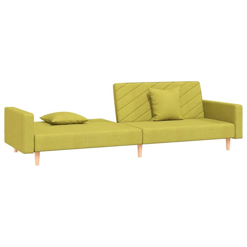 Casa si Gradina - Mobilier - Canapele si coltare - Canapele - Canapea extensibila cu 2 locuri, 2 perne, verde, textil - Infinity.ro