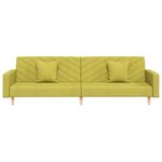 Casa si Gradina - Mobilier - Canapele si coltare - Canapele - Canapea extensibila cu 2 locuri, 2 perne, verde, textil - Infinity.ro