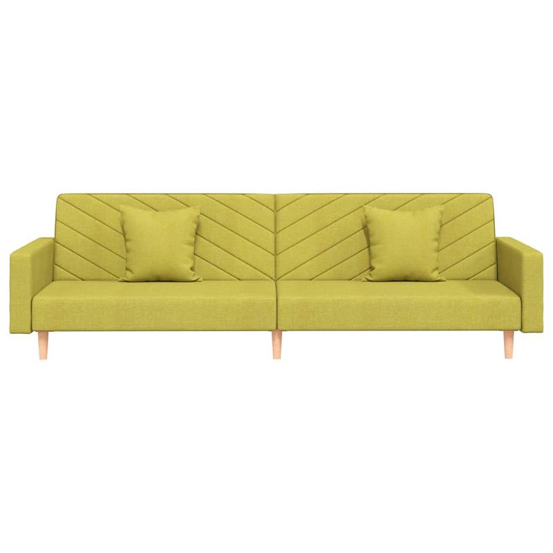 Casa si Gradina - Mobilier - Canapele si coltare - Canapele - Canapea extensibila cu 2 locuri, 2 perne, verde, textil - Infinity.ro