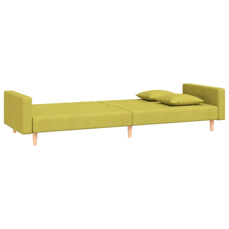 Casa si Gradina - Mobilier - Canapele si coltare - Canapele - Canapea extensibila cu 2 locuri, 2 perne, verde, textil - Infinity.ro