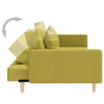 Casa si Gradina - Mobilier - Canapele si coltare - Canapele - Canapea extensibila cu 2 locuri, 2 perne, verde, textil - Infinity.ro
