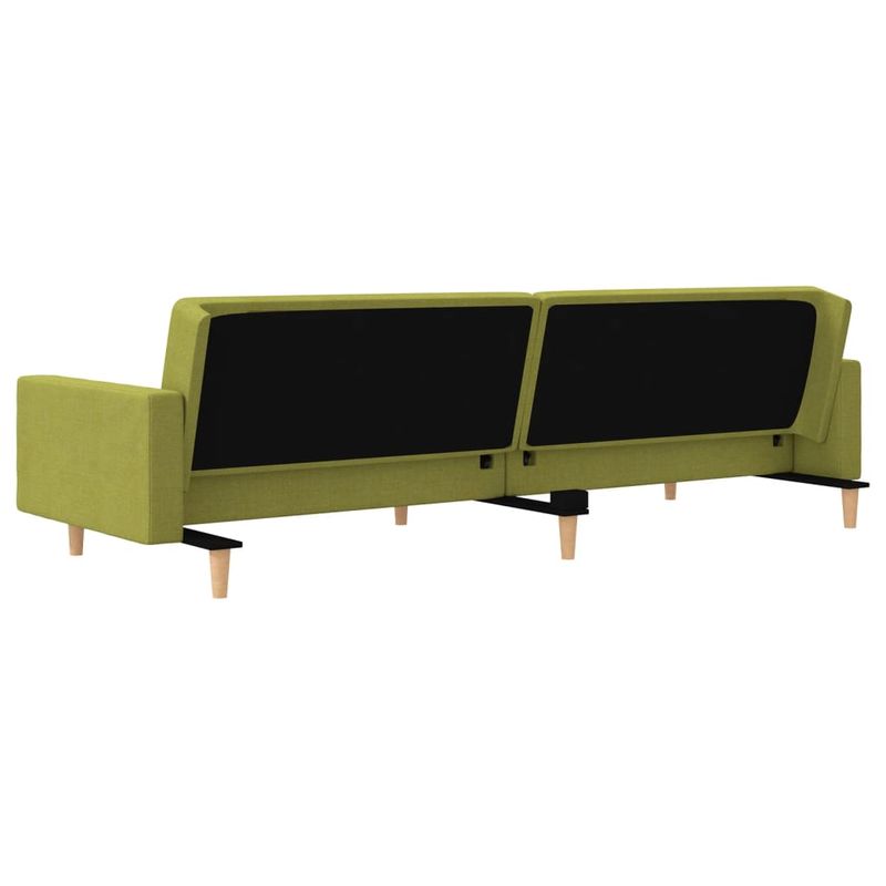 Casa si Gradina - Mobilier - Canapele si coltare - Canapele - Canapea extensibila cu 2 locuri, 2 perne, verde, textil - Infinity.ro