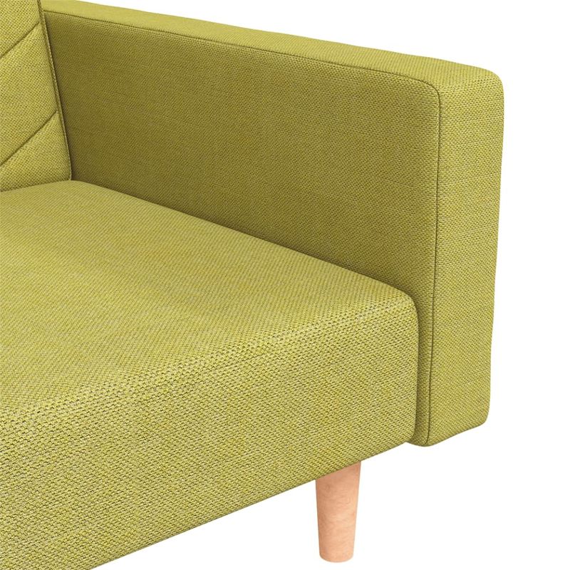 Casa si Gradina - Mobilier - Canapele si coltare - Canapele - Canapea extensibila cu 2 locuri, 2 perne, verde, textil - Infinity.ro
