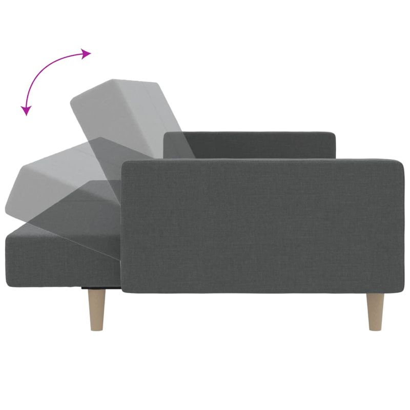 Casa si Gradina - Mobilier - Canapele si coltare - Canapele - Canapea extensibila cu 2 locuri, gri deschis, tesatura - Infinity.ro