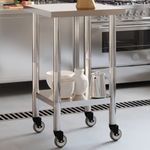 Casa si Gradina - Mobilier - Comode si corpuri - Corpuri bucatarie - Masa de lucru bucatarie cu roti, 55x55x85 cm, otel inoxidabil - Infinity.ro