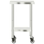 Casa si Gradina - Mobilier - Comode si corpuri - Corpuri bucatarie - Masa de lucru bucatarie cu roti, 55x55x85 cm, otel inoxidabil - Infinity.ro