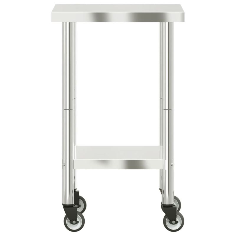 Casa si Gradina - Mobilier - Comode si corpuri - Corpuri bucatarie - Masa de lucru bucatarie cu roti, 55x55x85 cm, otel inoxidabil - Infinity.ro