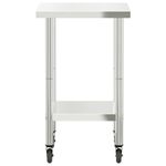 Casa si Gradina - Mobilier - Comode si corpuri - Corpuri bucatarie - Masa de lucru bucatarie cu roti, 55x55x85 cm, otel inoxidabil - Infinity.ro