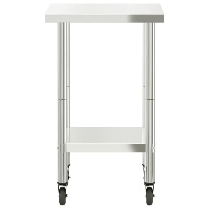 Casa si Gradina - Mobilier - Comode si corpuri - Corpuri bucatarie - Masa de lucru bucatarie cu roti, 55x55x85 cm, otel inoxidabil - Infinity.ro
