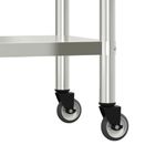 Casa si Gradina - Mobilier - Comode si corpuri - Corpuri bucatarie - Masa de lucru bucatarie cu roti, 55x55x85 cm, otel inoxidabil - Infinity.ro